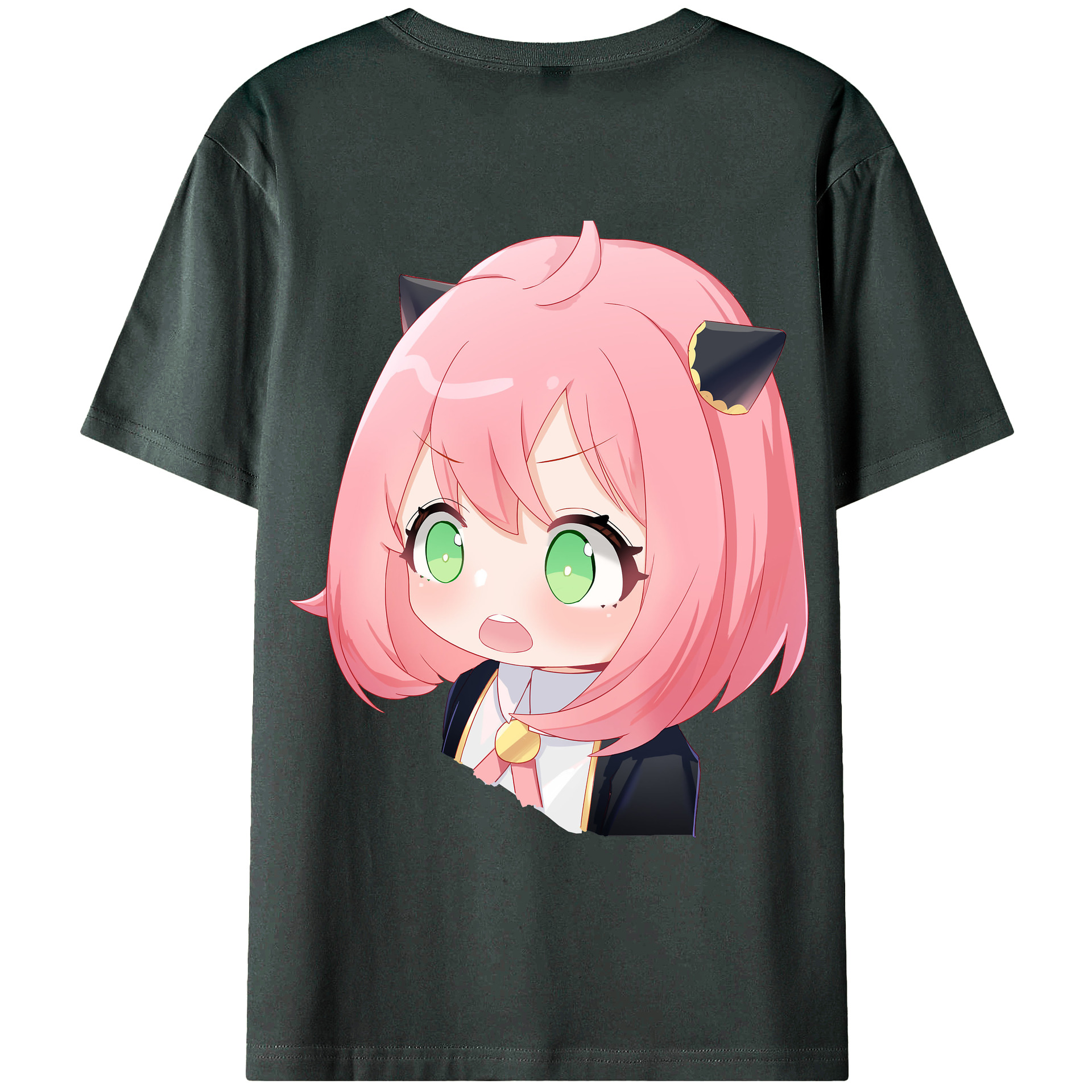 （画像用） SPY×FAMILY间谍家家酒 綿100％ メンズ半袖Tシャツ（バックプリント） 通気性